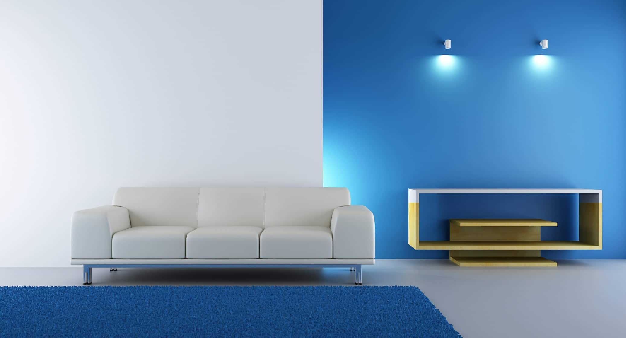 Blue White Wall Color