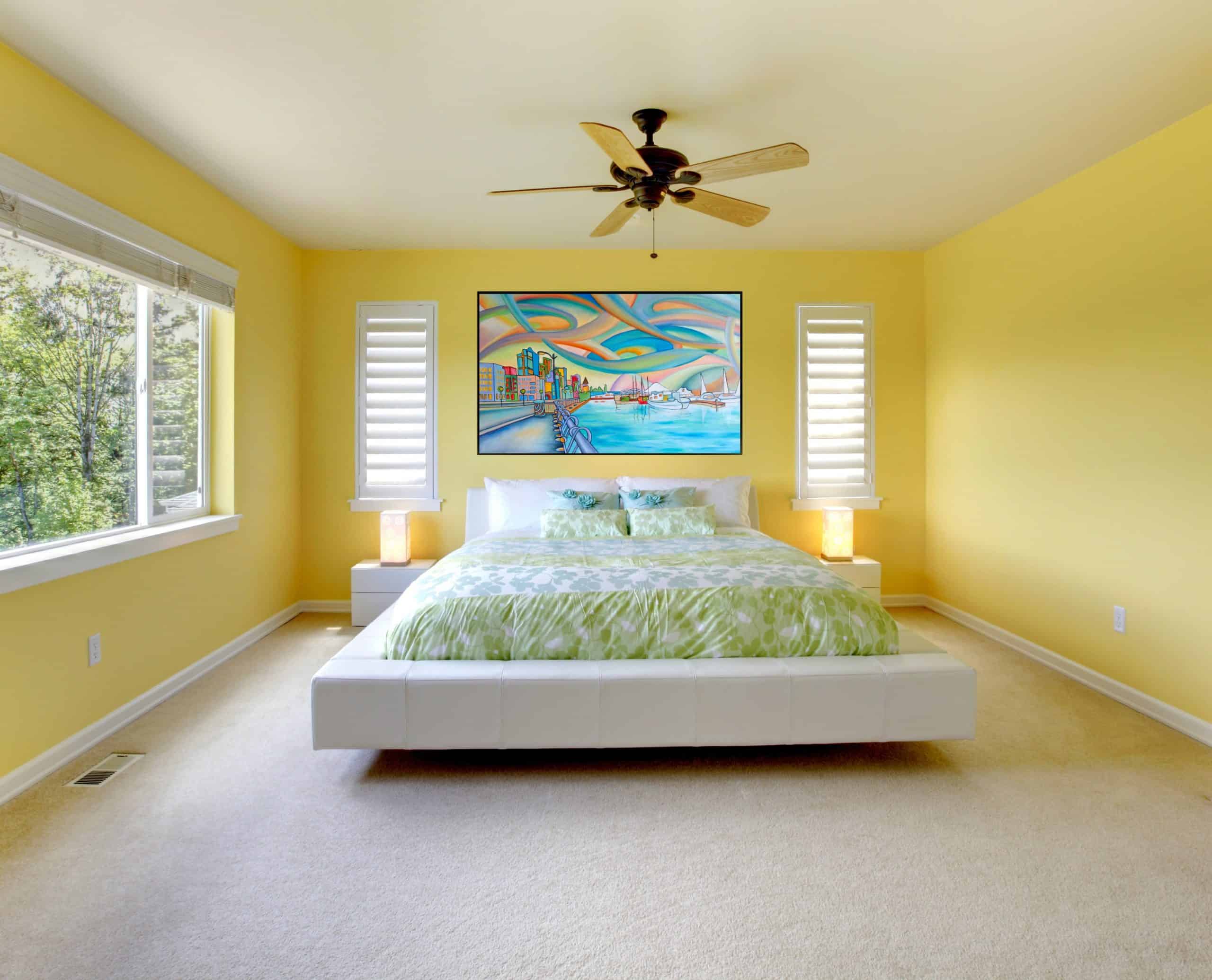 Yellow and white Wall Color combinations